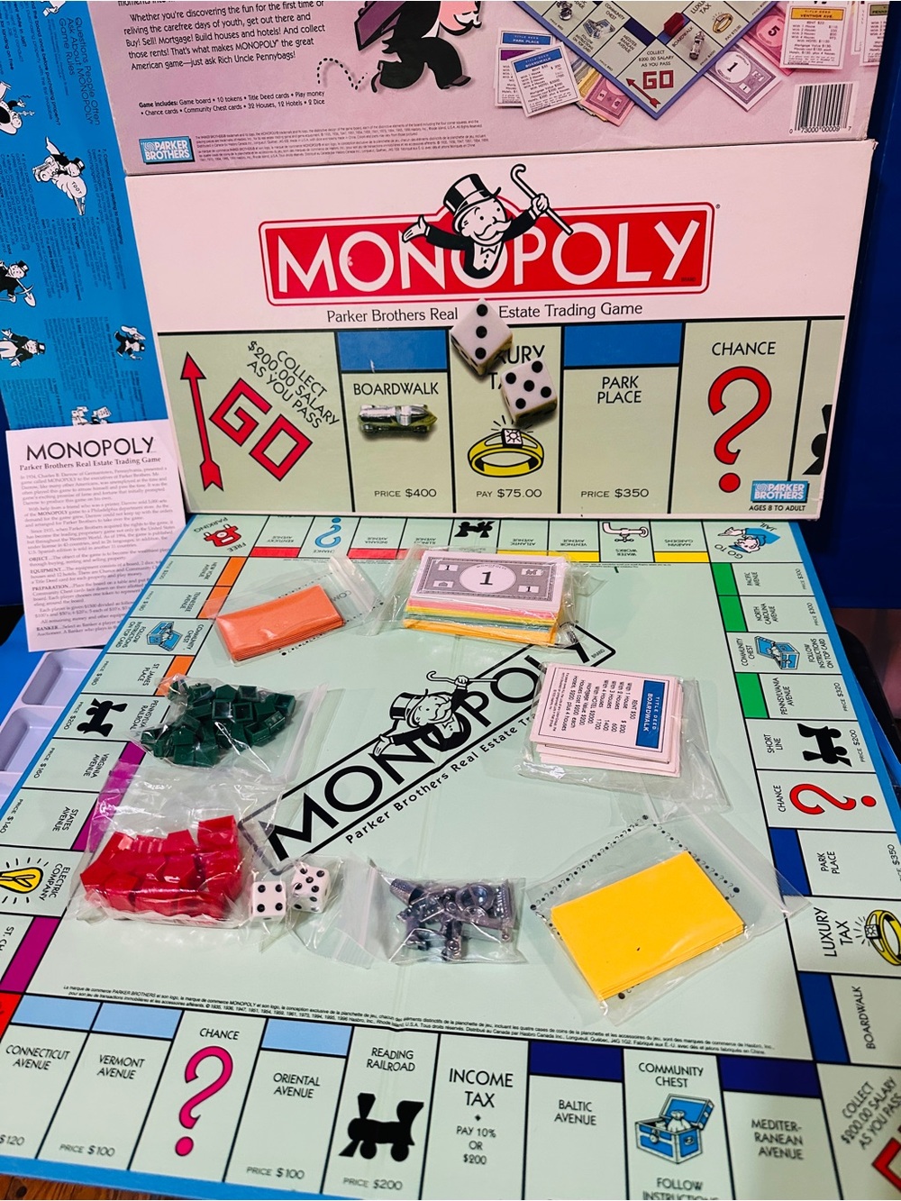Monopoly Classic Board Game Vintage 1996 COMPLETE Parker Brothers